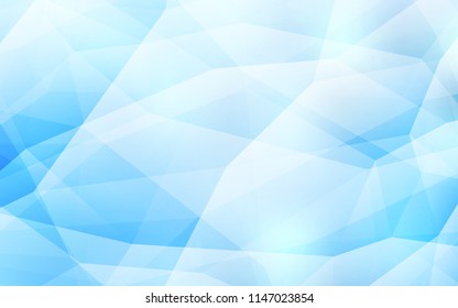 Light BLUE vector shining triangular backdrop. Colorful illustration in abstract style with triangles. Best triangular design for your business.