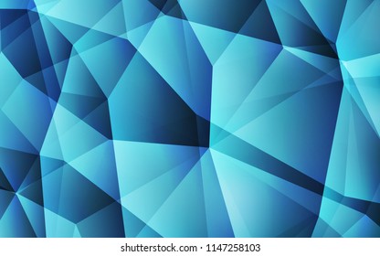 Light BLUE vector shining triangular backdrop. Modern abstract illustration with triangles. Triangular pattern for your design.