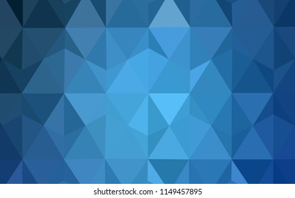 Light BLUE vector shining triangular layout. Polygonal abstract illustration with gradient. Textured pattern for your backgrounds.