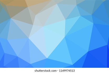 Light BLUE vector shining triangular layout. Glitter abstract illustration with an elegant triangles. Completely new template for your banner.