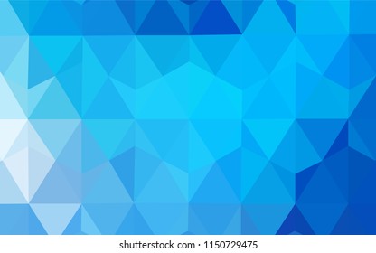 Light BLUE vector shining triangular layout. A completely new color illustration in a polygonal style. Template for cell phone's backgrounds.