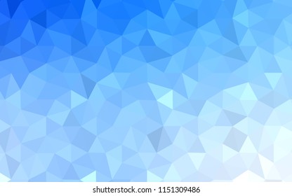 Light BLUE vector shining triangular backdrop. A completely new color illustration in a polygonal style. Pattern for a brand book's backdrop.