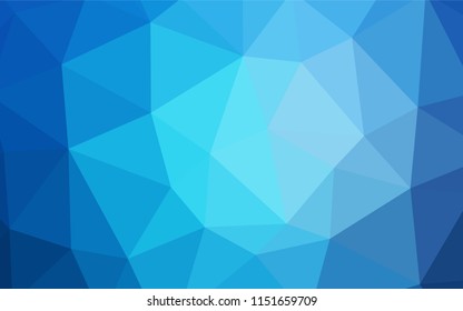 Light BLUE vector shining triangular backdrop. Glitter abstract illustration with an elegant triangles. Brand new style for your business design.