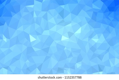 Light BLUE vector shining triangular backdrop. Geometric illustration in Origami style with gradient.  Polygonal design for your web site.
