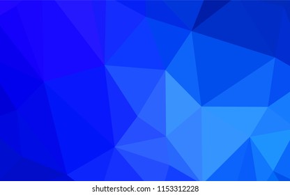 Light BLUE vector shining triangular layout. A sample with polygonal shapes. Pattern for a brand book's backdrop.