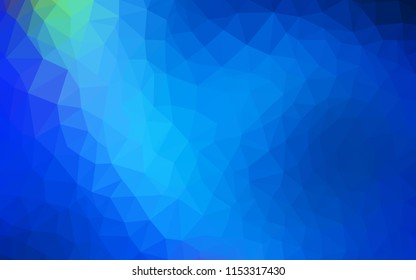 Light BLUE vector shining triangular backdrop. Shining colorful illustration with triangles. Polygonal design for your web site.