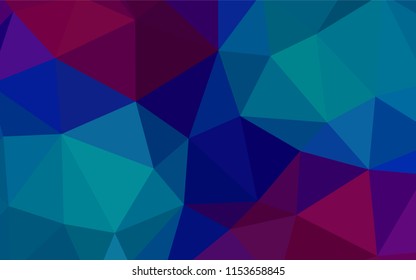 Light BLUE vector shining triangular cover. Modern abstract illustration with triangles. Best triangular design for your business.