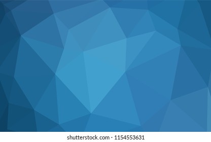 Light BLUE vector shining triangular layout. Geometric illustration in Origami style with gradient.  Completely new template for your banner.