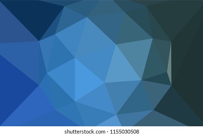 Light BLUE vector shining triangular cover. A sample with polygonal shapes. Brand new style for your business design.