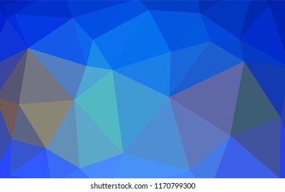 Light BLUE vector shining triangular layout. Elegant bright polygonal illustration with gradient. Template for cell phone's backgrounds.