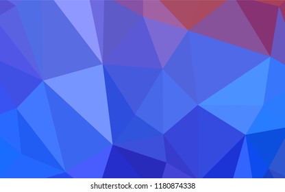 Light BLUE vector shining triangular backdrop. Modern abstract illustration with triangles. Polygonal design for your web site.