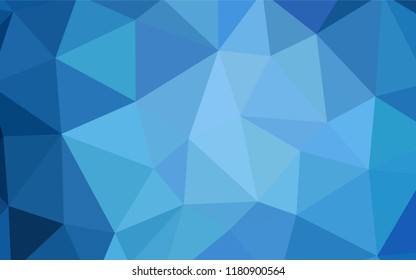 Light BLUE vector shining triangular backdrop. Creative illustration in halftone style with triangles. Textured pattern for your backgrounds.