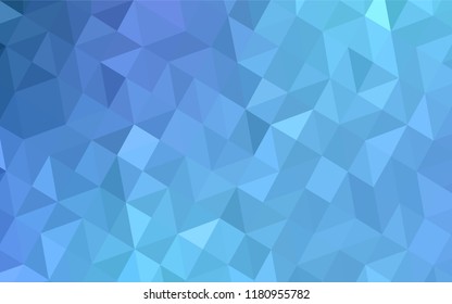 Light BLUE vector shining triangular backdrop. Creative geometric illustration in Origami style with gradient. Pattern for a brand book's backdrop.