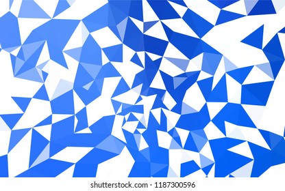 Light BLUE vector shining triangular layout. Polygonal abstract illustration with gradient. A new texture for your web site.