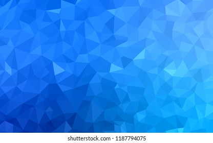 Light BLUE vector shining triangular backdrop. Geometric illustration in Origami style with gradient.  A completely new design for your leaflet.