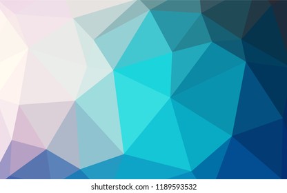 Light BLUE vector shining triangular cover. Colorful abstract illustration with triangles. Brand new style for your business design.