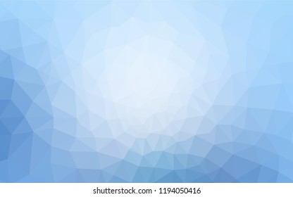 Light BLUE vector shining triangular backdrop. Creative geometric illustration in Origami style with gradient. Template for cell phone's backgrounds.