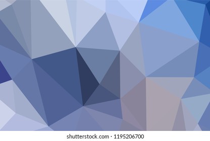 Light BLUE vector shining triangular backdrop. Colorful abstract illustration with triangles. Completely new template for your banner.