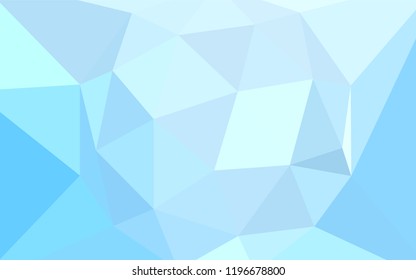 Light BLUE vector shining triangular cover. Shining polygonal illustration, which consist of triangles. New template for your brand book.