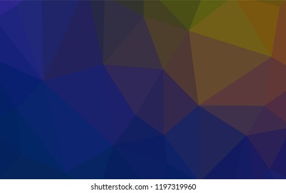 Light BLUE vector shining triangular backdrop. Shining polygonal illustration, which consist of triangles. Template for cell phone's backgrounds.