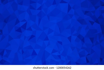 Light BLUE vector shining triangular cover. Elegant bright polygonal illustration with gradient. Completely new template for your banner.