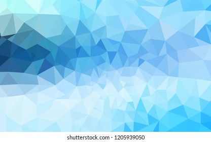 Light BLUE vector shining triangular backdrop. Polygonal abstract illustration with gradient. Brand new style for your business design.