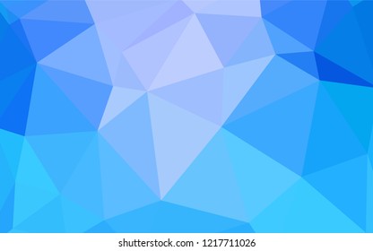 Light BLUE vector shining triangular layout. Polygonal abstract illustration with gradient. Textured pattern for your backgrounds.