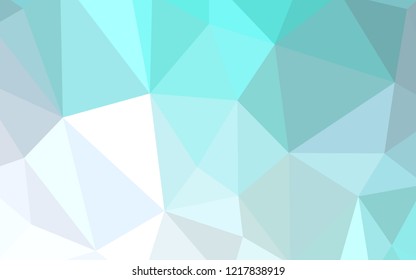 Light BLUE vector shining triangular layout. Elegant bright polygonal illustration with gradient. A completely new design for your leaflet.