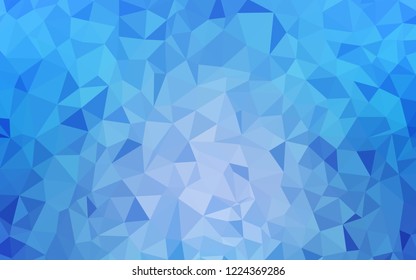 Light BLUE vector shining triangular cover. Shining colorful illustration with triangles. Pattern for a brand book's backdrop.