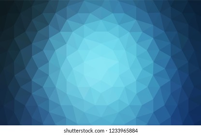 Light BLUE vector shining triangular cover. Shining polygonal illustration, which consist of triangles. A completely new design for your leaflet.