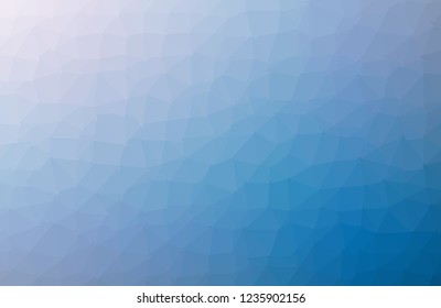 Light BLUE vector shining triangular layout. Shining polygonal illustration, which consist of triangles. Polygonal design for your web site.
