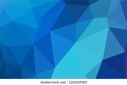 Light BLUE vector shining triangular cover. Colorful illustration in polygonal style with gradient. Brand new design for your business.
