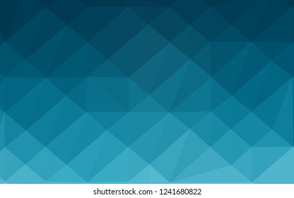 Light BLUE vector shining triangular template. Geometric illustration in Origami style with gradient. New texture for your design.