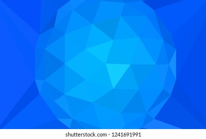 Light BLUE vector shining triangular layout with a gem in a centre. Colorful illustration in a polygonal style. Pattern for a brand book's backdrop.