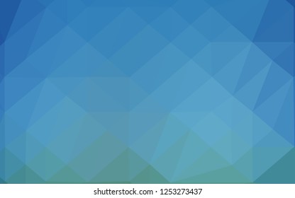 Light BLUE vector shining triangular background. A vague abstract illustration with gradient. Completely new design for your business.