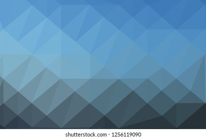 Light BLUE vector shining triangular background. Creative illustration in halftone style with gradient. Completely new design for your business.