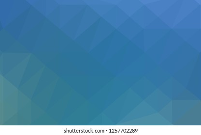 Light BLUE vector shining triangular background. Triangular geometric sample with gradient.  Triangular pattern for your business design.