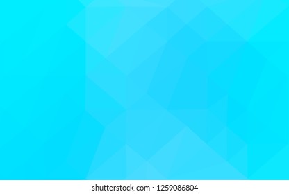 Light BLUE vector shining triangular template. Shining illustration, which consist of triangles. Elegant pattern for a brand book.