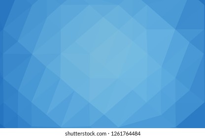 Light BLUE vector shining triangular pattern. Glitter abstract illustration with an elegant design. New texture for your design.