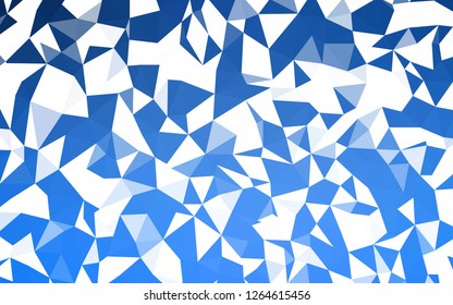 Light BLUE vector shining triangular layout. Creative geometric illustration in Origami style with gradient. Template for cell phone's backgrounds.