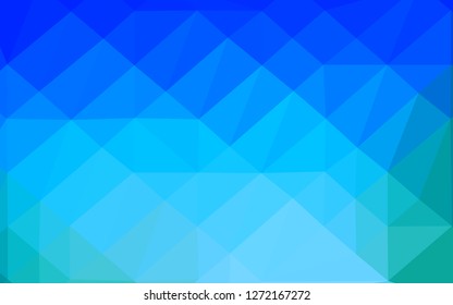 Light BLUE vector shining triangular pattern. An elegant bright illustration with gradient. Polygonal design for your web site.