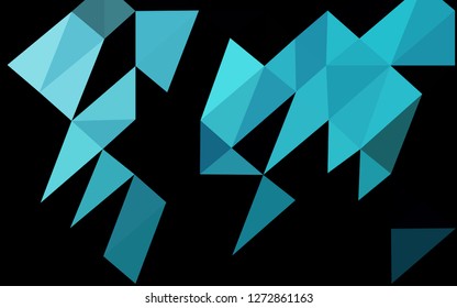 Light BLUE vector shining triangular template. A completely new color illustration in a vague style. New texture for your design.