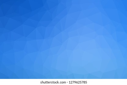Light BLUE vector shining triangular pattern. Shining illustration, which consist of triangles. Polygonal design for your web site.
