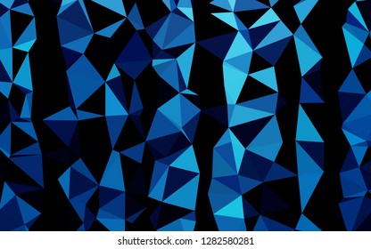 Light BLUE vector shining triangular pattern. An elegant bright illustration with gradient. Brand new style for your business design.