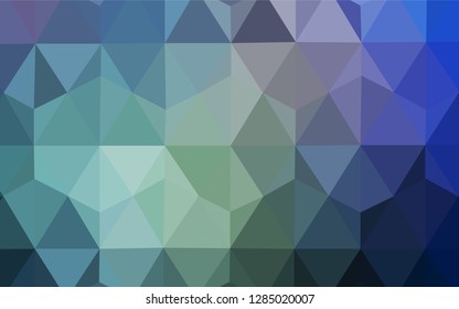 Light BLUE vector shining triangular cover. Triangular geometric sample with gradient.  Pattern for a brand book's backdrop.