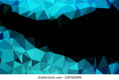 Light BLUE vector shining triangular background. An elegant bright illustration with gradient. Template for a cell phone background.