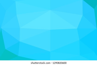 Light BLUE vector shining triangular background. Colorful illustration in Origami style with gradient.  Triangular pattern for your business design.