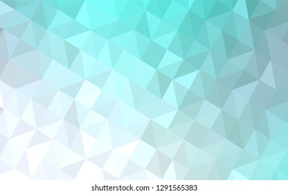 Light BLUE vector shining triangular cover. Glitter abstract illustration with an elegant triangles. Brand new style for your business design.