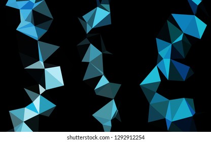Light BLUE vector shining triangular background. Colorful illustration in Origami style with gradient.  Completely new template for your business design.