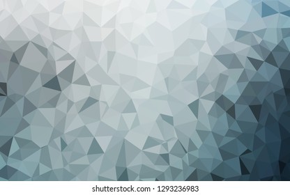 Light BLUE vector shining triangular background. Geometric illustration in Origami style with gradient.  A completely new design for your leaflet.